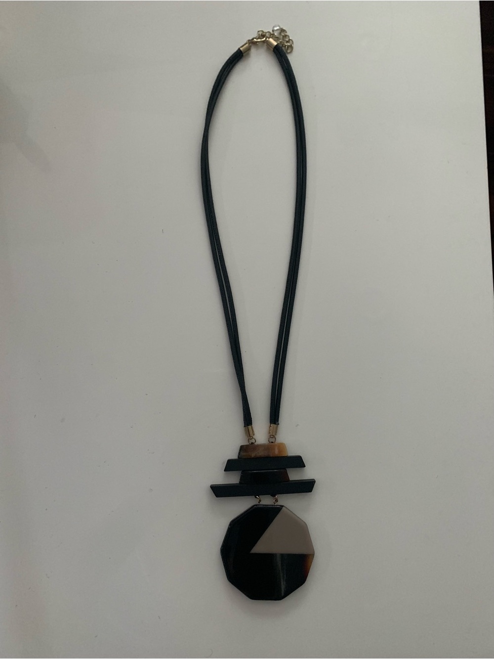 Black Multi-Strand Pendant Necklace by - Picture 10 of 12